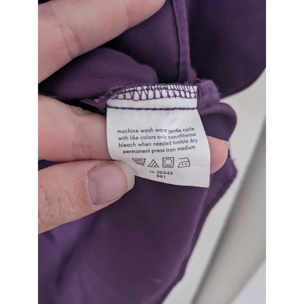 Geoffrey Beene Men's Casual Solid Purple Button Down Long Sleeve Shirt Size M - Picture 4 of 4
